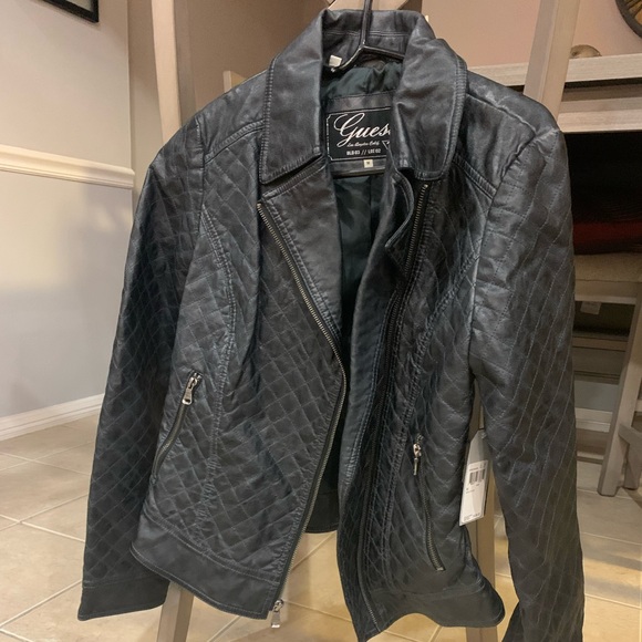 NWT | GUESS LEATHER COAT - Picture 2 of 12